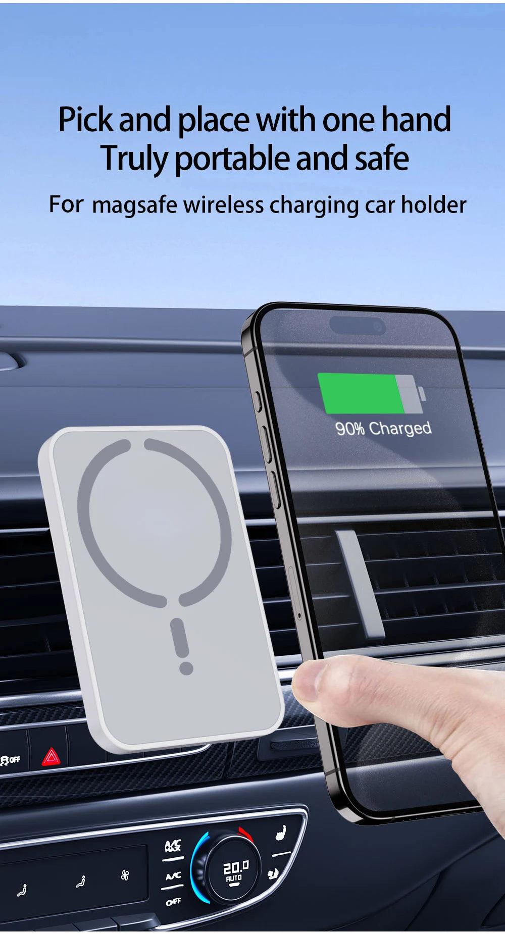 15W Magnetic Car Wireless Charger For Magsafe iPhone 12 13 14 15 Pro Max Fast Charging Air Vent Holder
