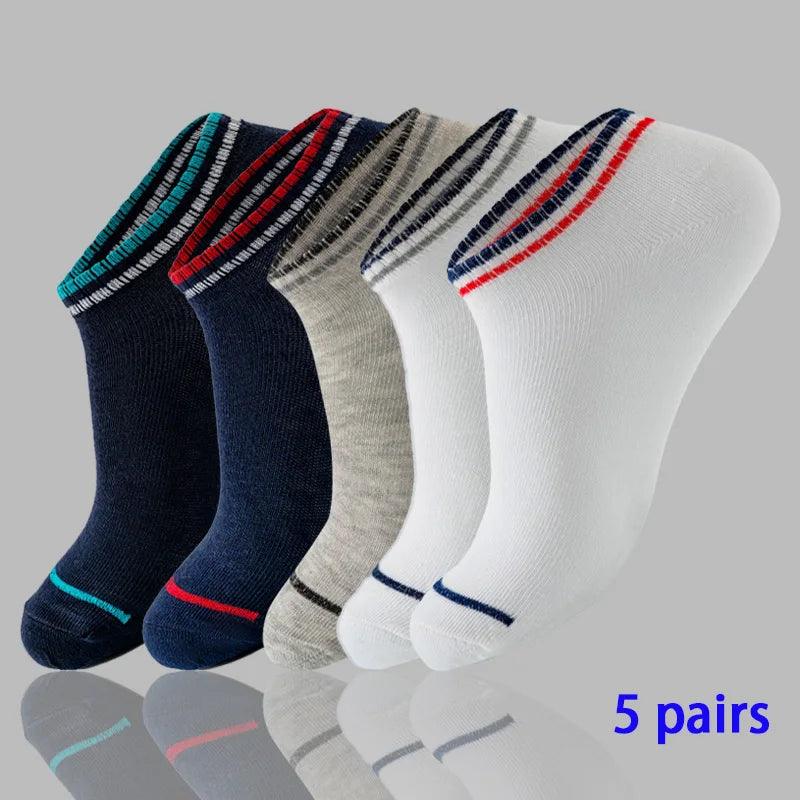 8 Pairs Women / Men Boat Socks Invisible Low Cut Silicone Non-slip Summer No-show Ankle Socks Solid Color Casual Breathable