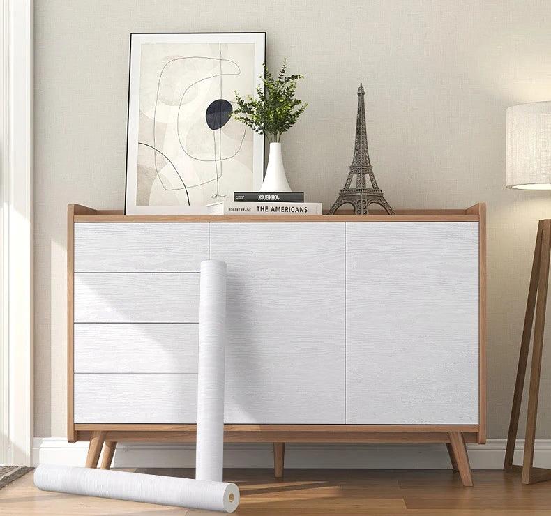 Black Wood Peel And Stick Paper Self-Adhesive Film