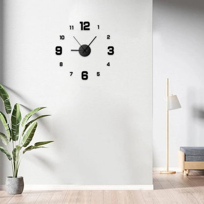 Creative Frameless DIY Wall Clock Decal Home Silent Clock