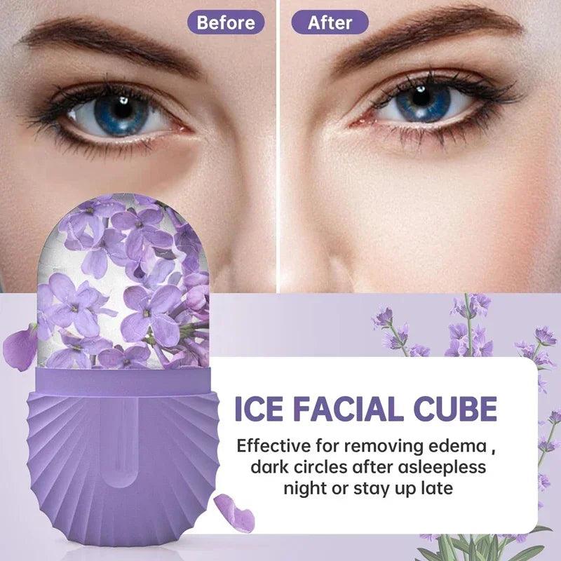 Ice Face Roller Ice Cube Beauty Massage Silicone Mold
