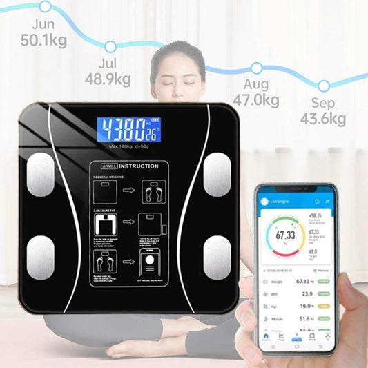 Smart Body Fat Scale Wireless LED Digital Bathroom Weight Scale