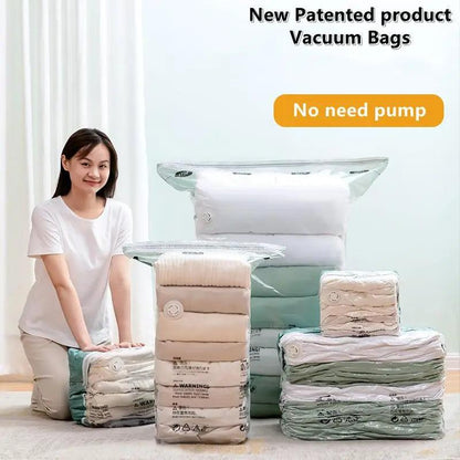 No Need Pump Vacuum Bags Large Plastic Storage Bags for Clothing