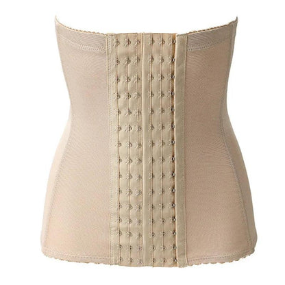 Qtree 6 Hooks Waist Trainer Belt Women Belly Trimmer Body Shaper Corset Firm Tummy Control Strap Steel Bone Compression Corset