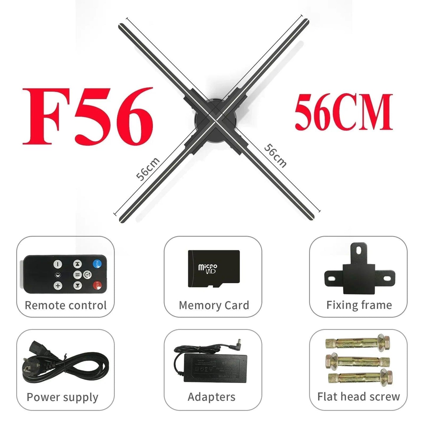 42-100CM 3D Fan Hologram Projector Wifi Display Sign