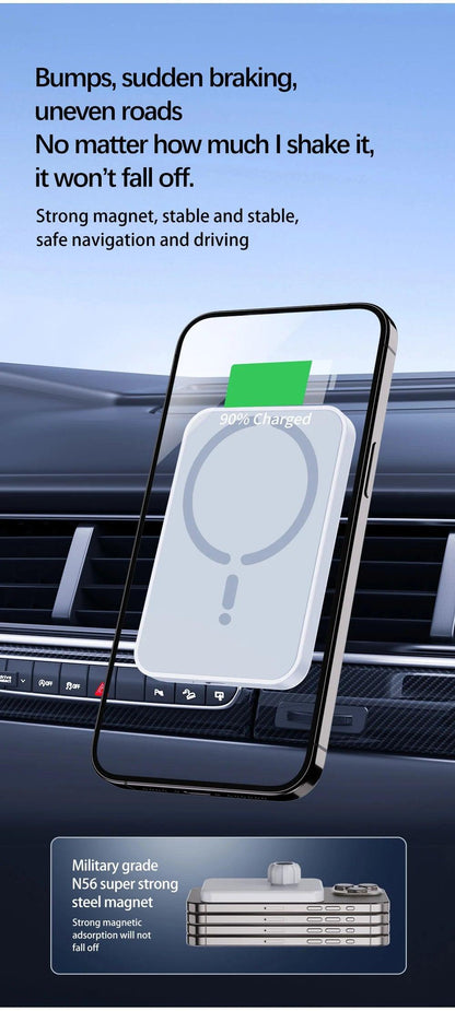 15W Magnetic Car Wireless Charger For Magsafe iPhone 12 13 14 15 Pro Max Fast Charging Air Vent Holder