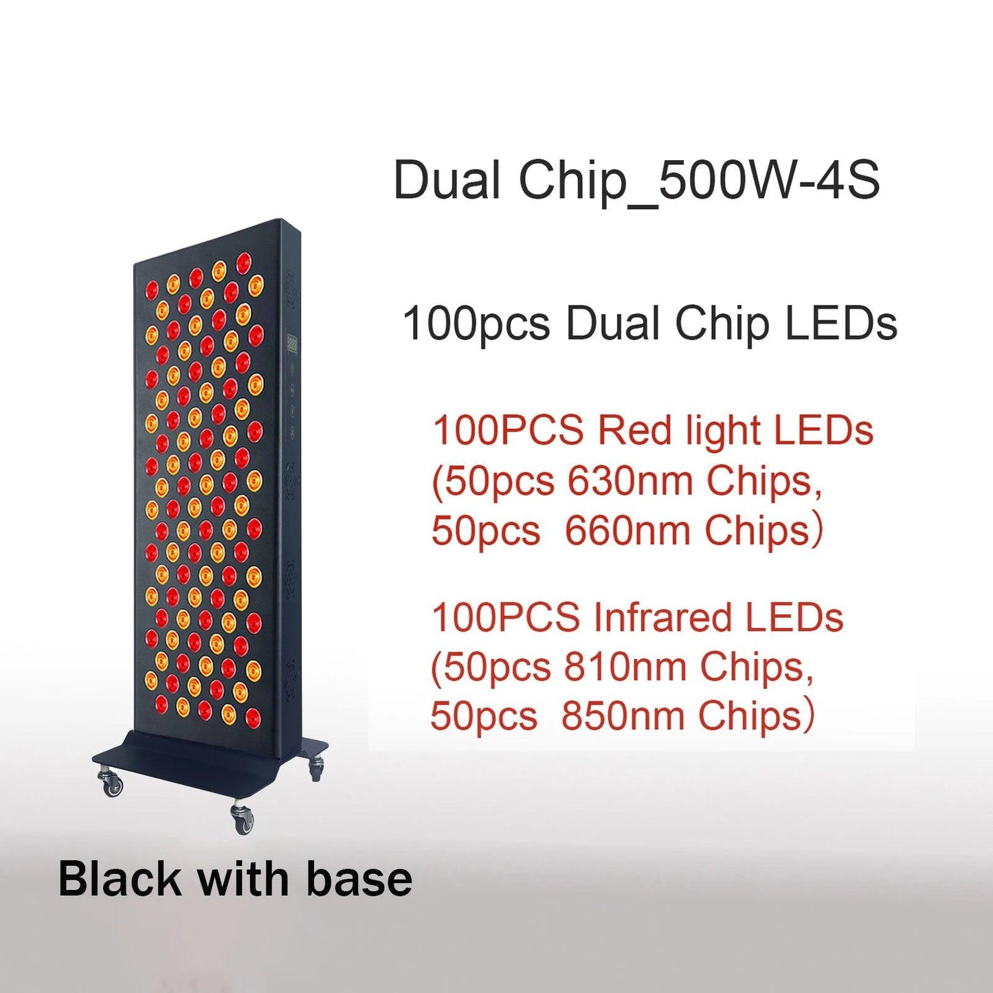 Dual Chip Red Light Therapy Panel Lamp for Face and Body