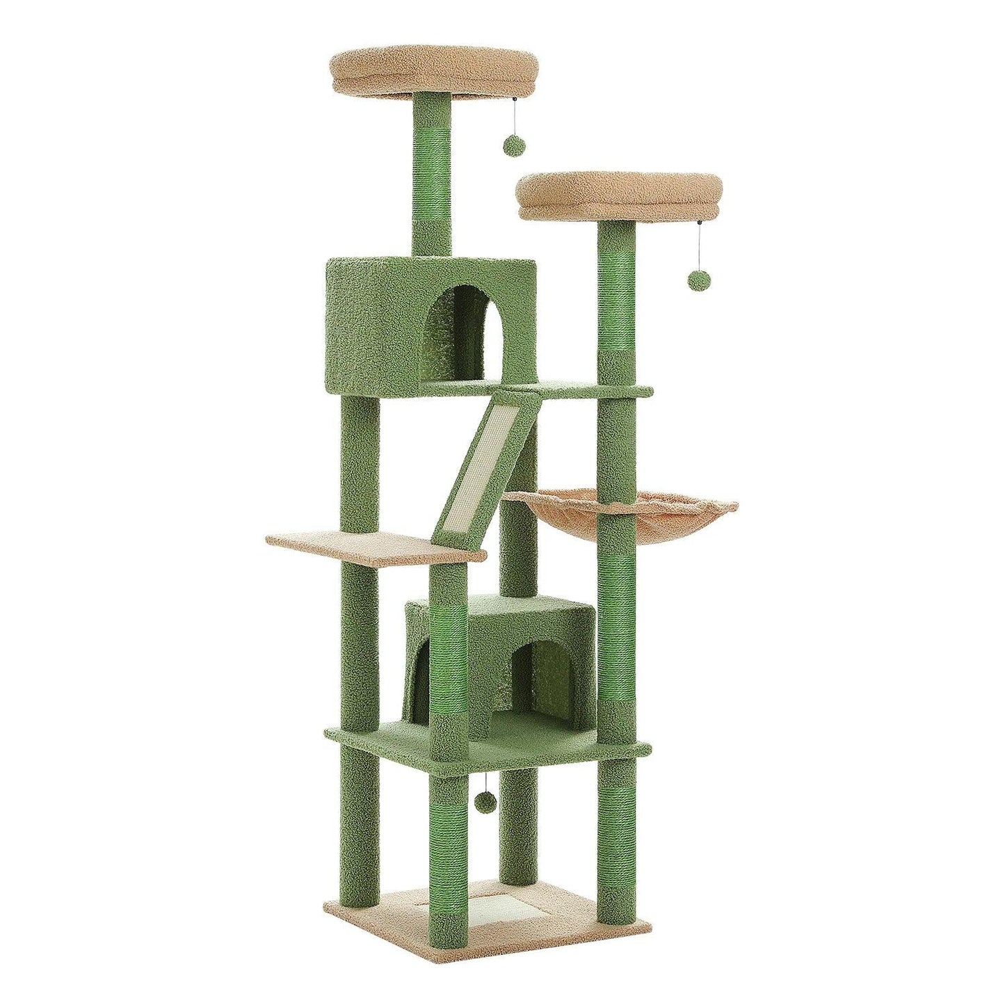 Large Cat Tree Tall Cat Tower for Indoor Cats Multi-Level Plush Cat Condo with Scratching Posts Scratching Boards Perches Caves - WildlifeStyle