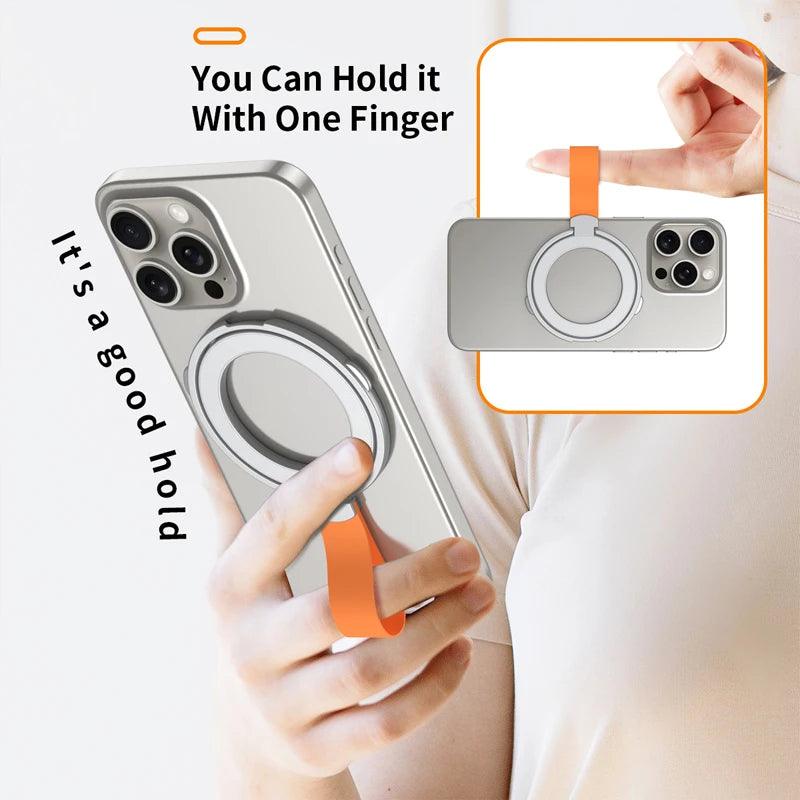 Universal Magnetic Phone Stand Grip Finger Ring Car Magsafe Holder Bracket Hand Strap For iPhone 15 14 12 Pro Max Plus Samsung - WildlifeStyle