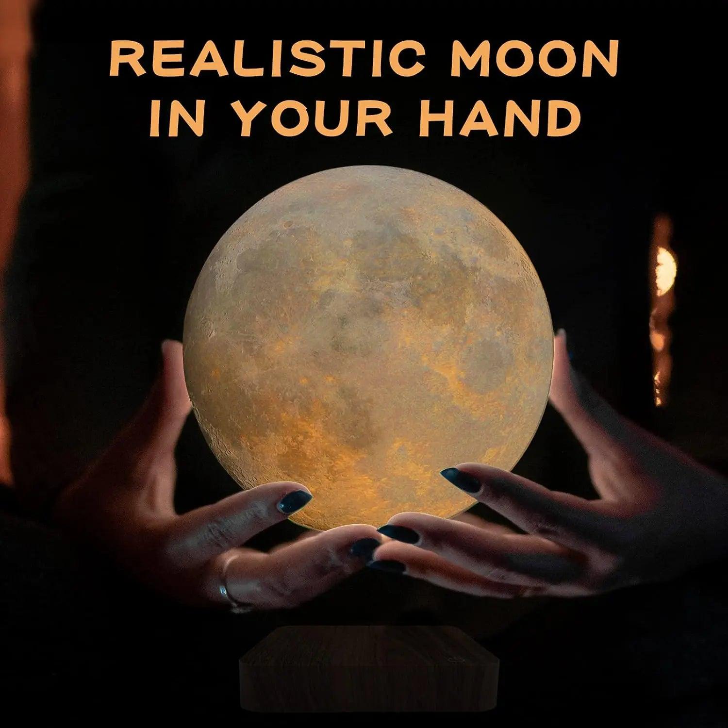 Levitating Moon Magnetic Floating Night Light LED Lamp Design