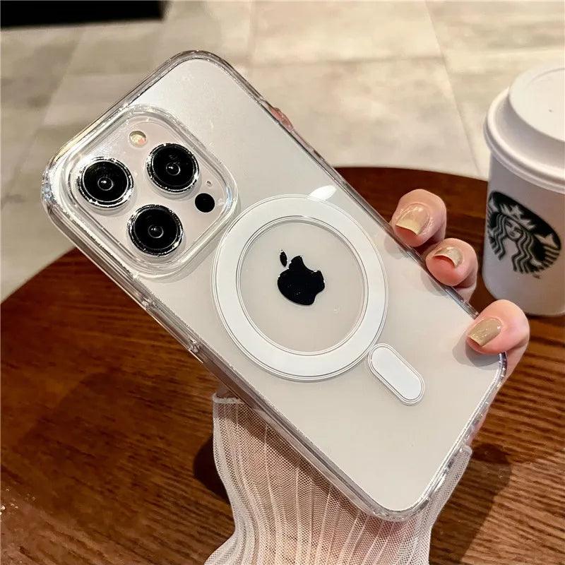 Clear For Magsafe Magnetic Wireless Charging Phone Case