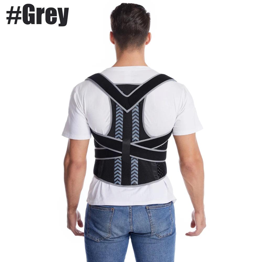 Lumbar Brace Spine Support Belt Adjustable Corset Correction Body Improve with Plate Straight Back Posture Corrector Shoulder - WildlifeStyle