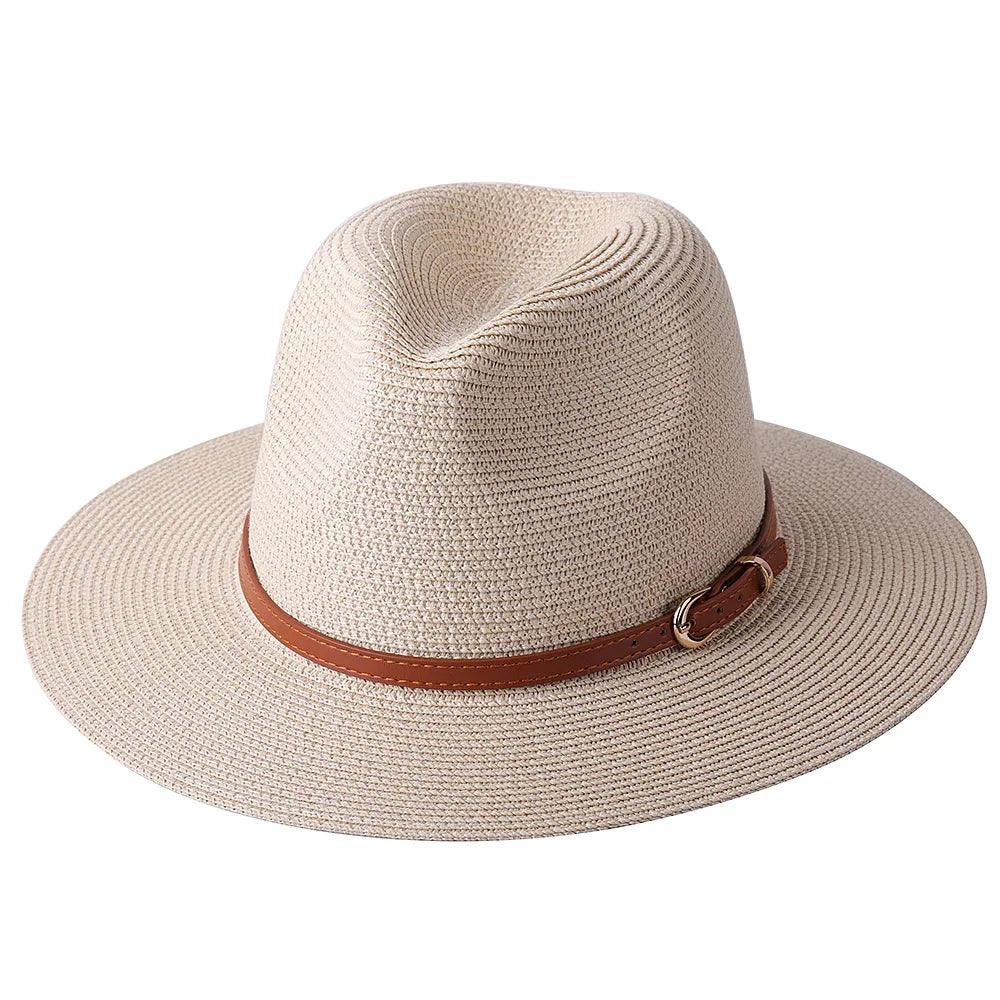 56-58-59-60CM New Natural Panama Soft Shaped Straw Hat