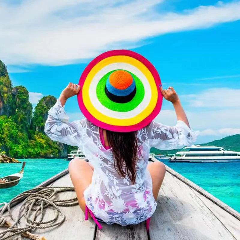 70cm Oversized Wide Brim Sun Hat Large UV Protection Beach