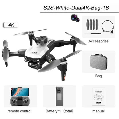M S2S Mini Drone 4K 8K HD Camera Obstacle Avoidance Kid Toy