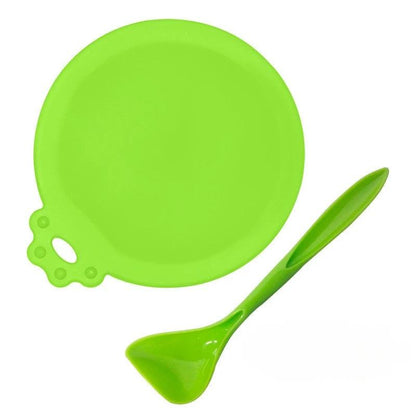 2pcs/set Reusable Pet Food Can Cover Silicone Dogs Cats Storage Tin Cap Lid Seal Cover with Spoon - WildlifeStyle