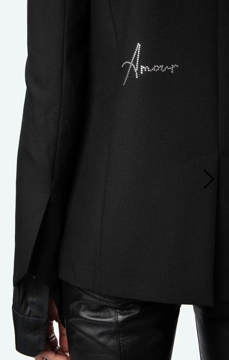 Cross-border e-commerce winnerz's 25 Z&@V Sassy Commuter Structured Simple Atmosphere Heart Pattern Notch Lapel Blazer