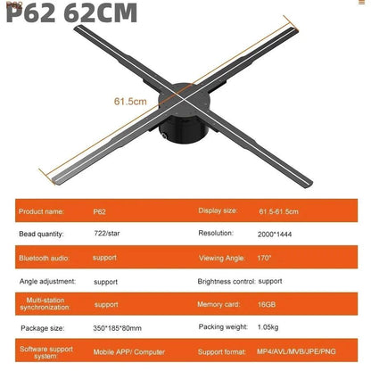 42-100CM 3D Fan Hologram Projector Wifi Display Sign