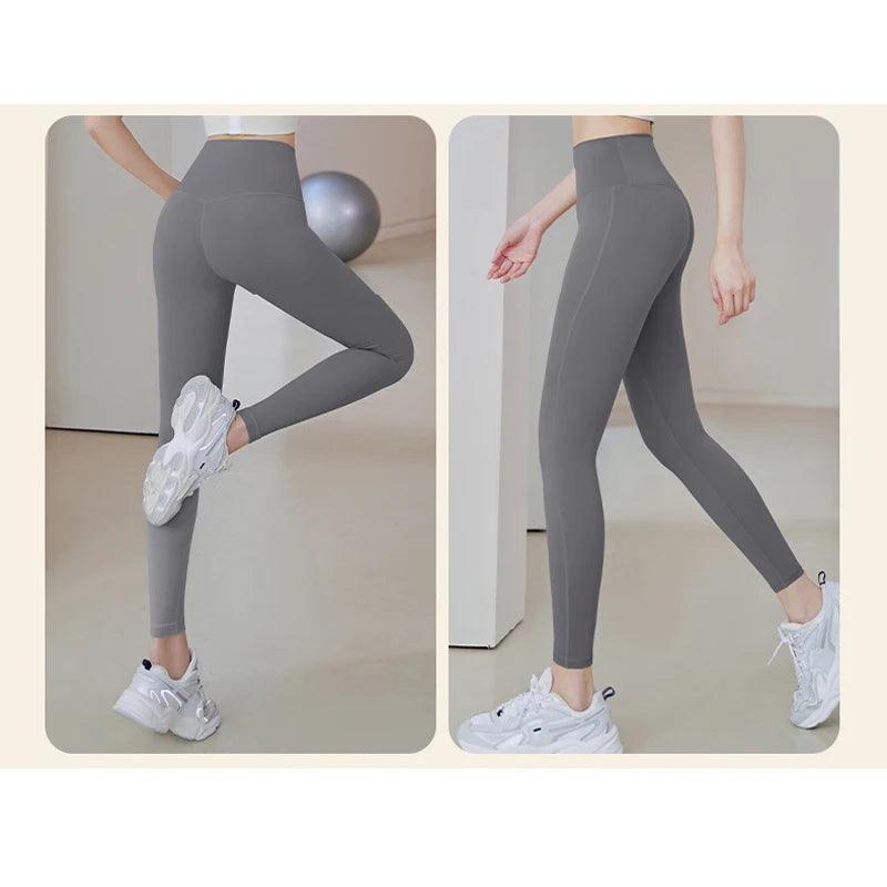 Ribbed Yoga Pants High Waisted Gym Eggings Tummy Control
