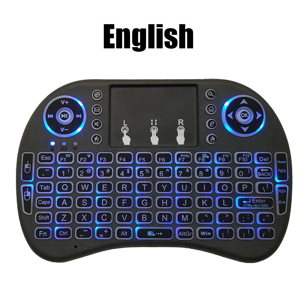 I8 Mini Wireless Keyboard 7 Color Backlit Air Mouse Remote