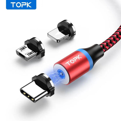 Magnetic Charging Cable 3 IN 1 TOPK 360 Rotation Charger