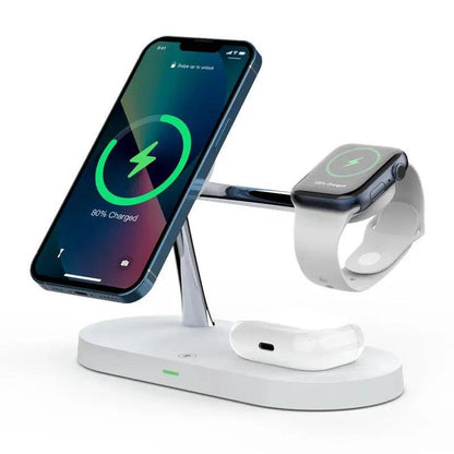 3 In 1 Magnetic Wireless Charger Stand For iPhone 15 14 13 Pro Max