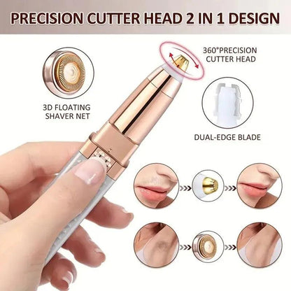 1pc Rechargeable 2-in-1 Eyebrow Razor and Hair Shaver