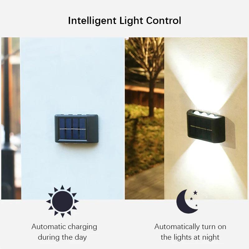 6LED Solar Lights Outdoor Atmosphere Wall Lamp Decor
