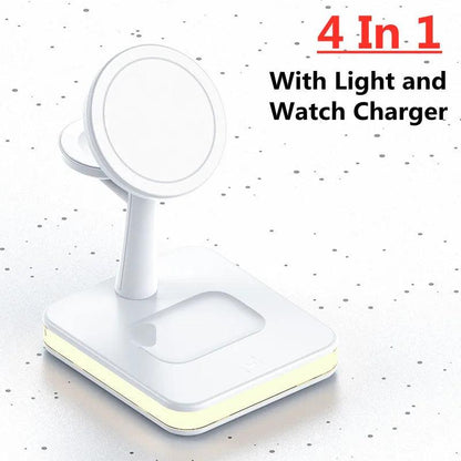 3 In 1 Magnetic Wireless Charger Stand For iPhone 15 14 13 Pro Max