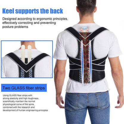 Lumbar Brace Spine Support Belt Adjustable Corset Correction Body Improve with Plate Straight Back Posture Corrector Shoulder - WildlifeStyle