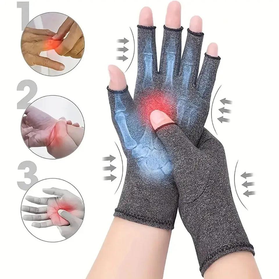 GOBYGO 1Pair Compression Arthritis Gloves Joint Pain Relief