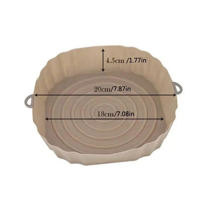 Reusable Air Fryer Silicone Pot Baking Tray Kitchen Tool