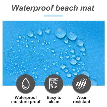 2x2.1m Waterproof Pocket Beach Blanket Portable Outdoor Mat