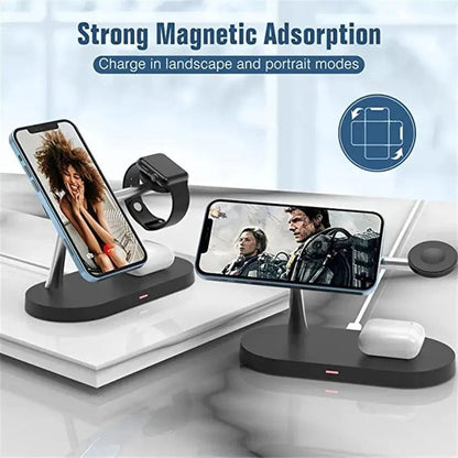 3 In 1 Magnetic Wireless Charger Stand For iPhone 15 14 13 Pro Max
