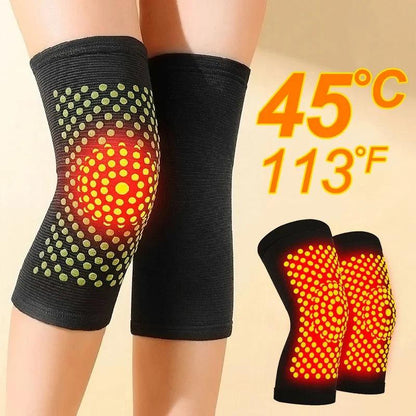 2PCS New Self Heating Knee Braces Sleeve Tourmaline Support