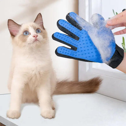Pet Grooming Glove Cats Dogs Brush Hair Removal Deshedding