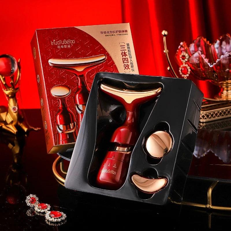 Face Slimmer EMS Beauty Instrument Skin 3 In 1 Anti Aging Massager
