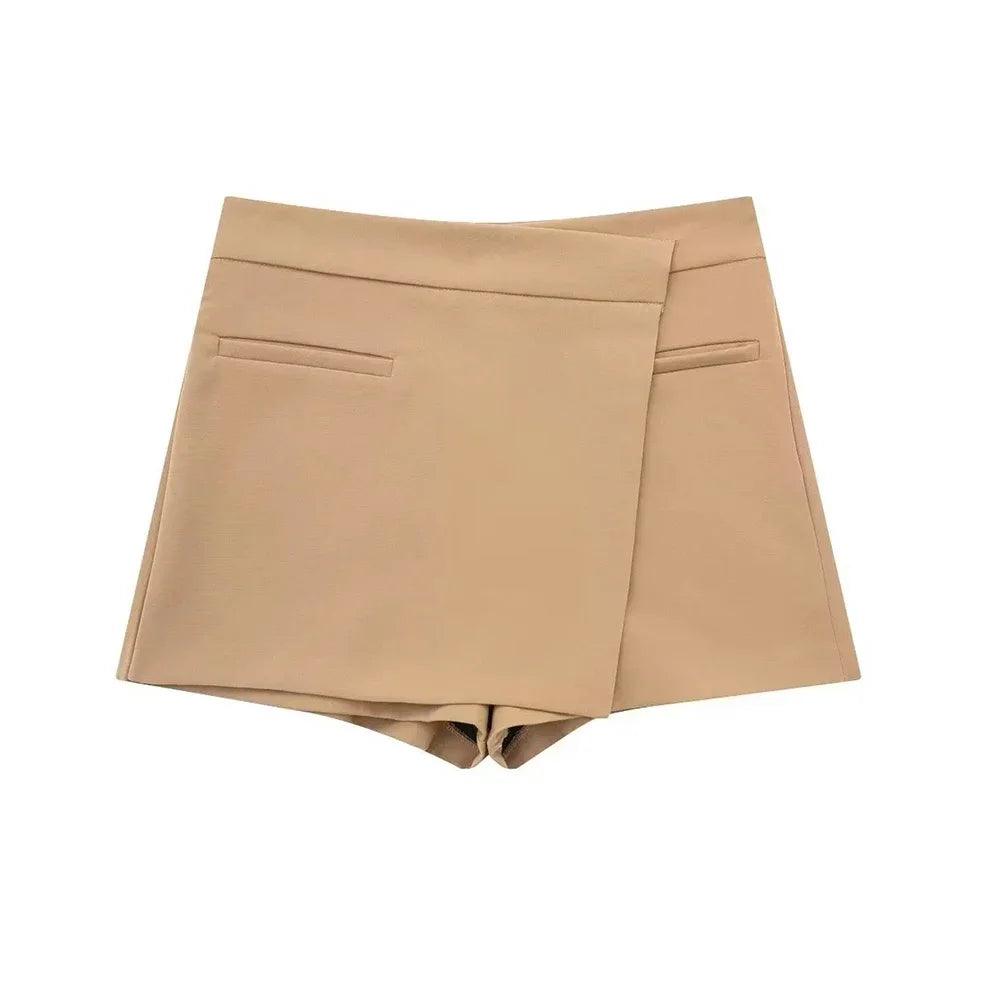 ASDS Women's Asymmetric Wrap Shorts Skirts High Waist Skort Fashion