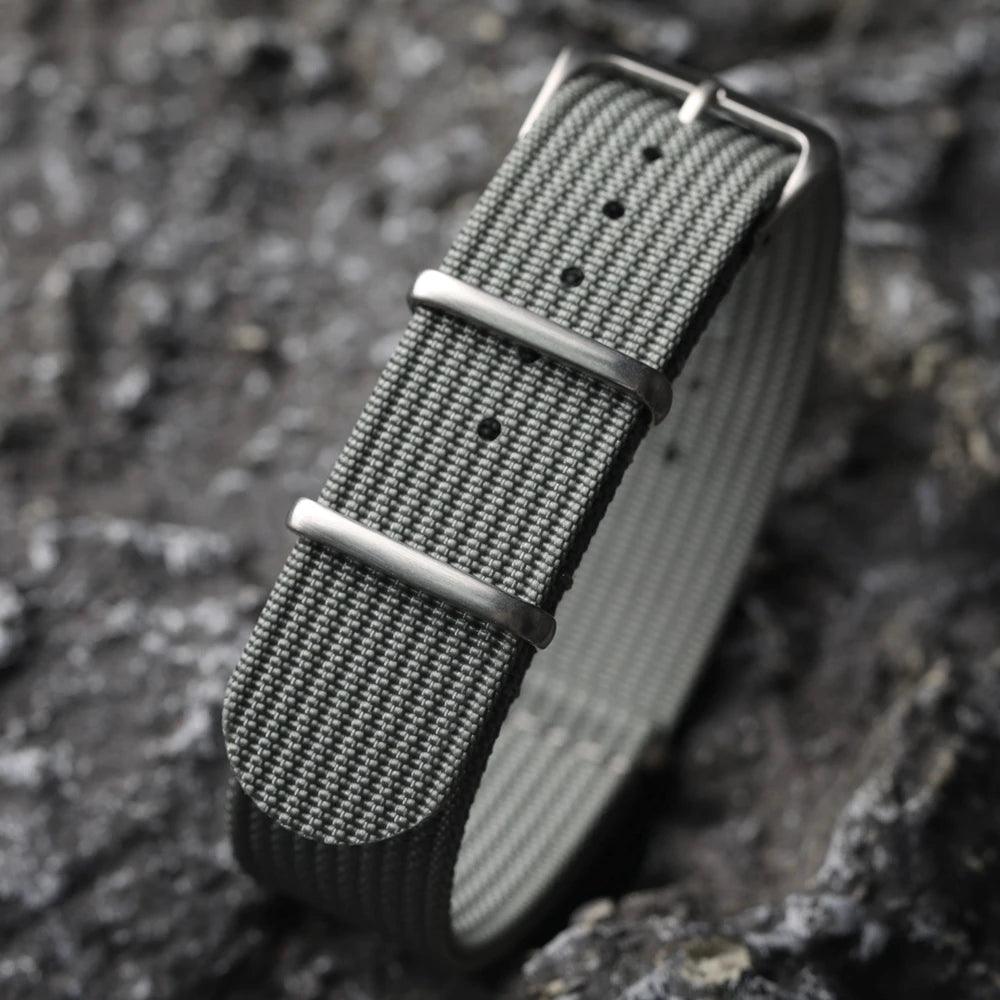 New Ribbed Nylon Watchband 18mm 20mm 22mm Military Strap