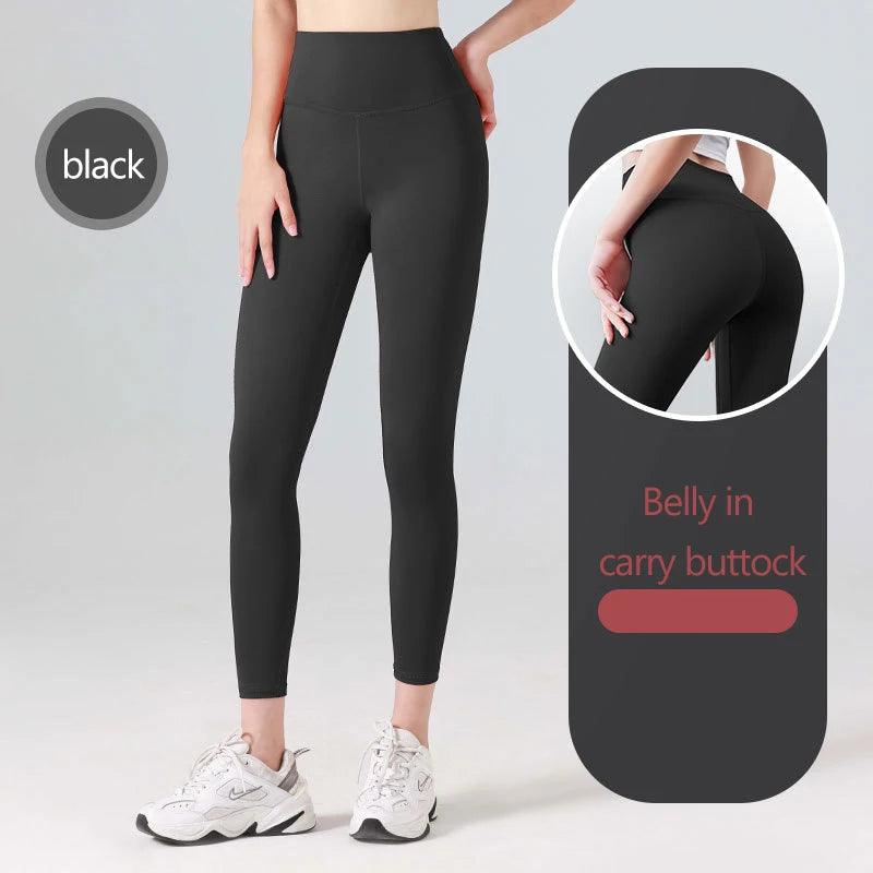 Ribbed Yoga Pants High Waisted Gym Eggings Tummy Control