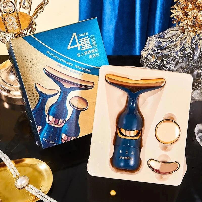 Face Slimmer EMS Beauty Instrument Skin 3 In 1 Anti Aging Massager