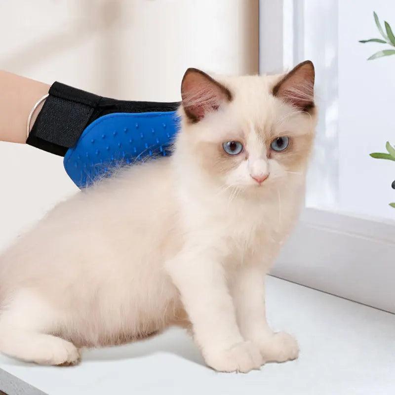 Pet Grooming Glove Cats Dogs Brush Hair Removal Deshedding