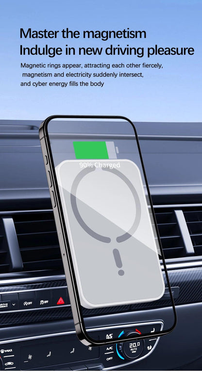 15W Magnetic Car Wireless Charger For Magsafe iPhone 12 13 14 15 Pro Max Fast Charging Air Vent Holder