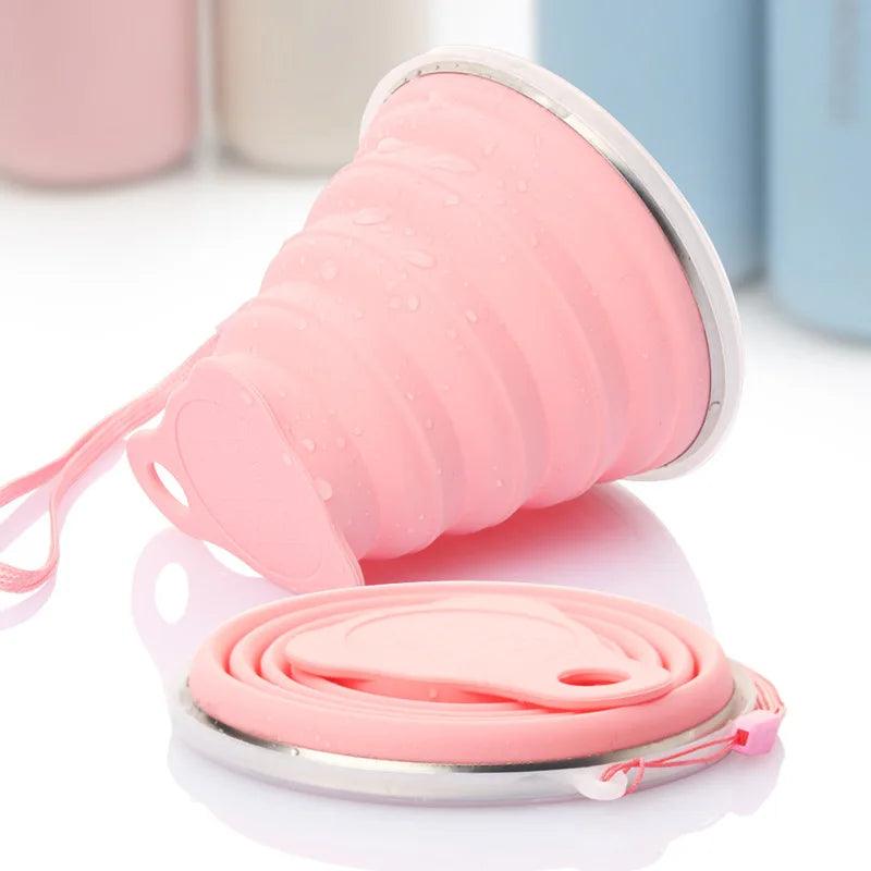 Silicone Foldable Cup Collapsible Cute Water Bottle Travel