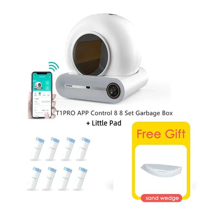 Tonepie 65L Automatic Smart Cat Litter Box Self Cleaning