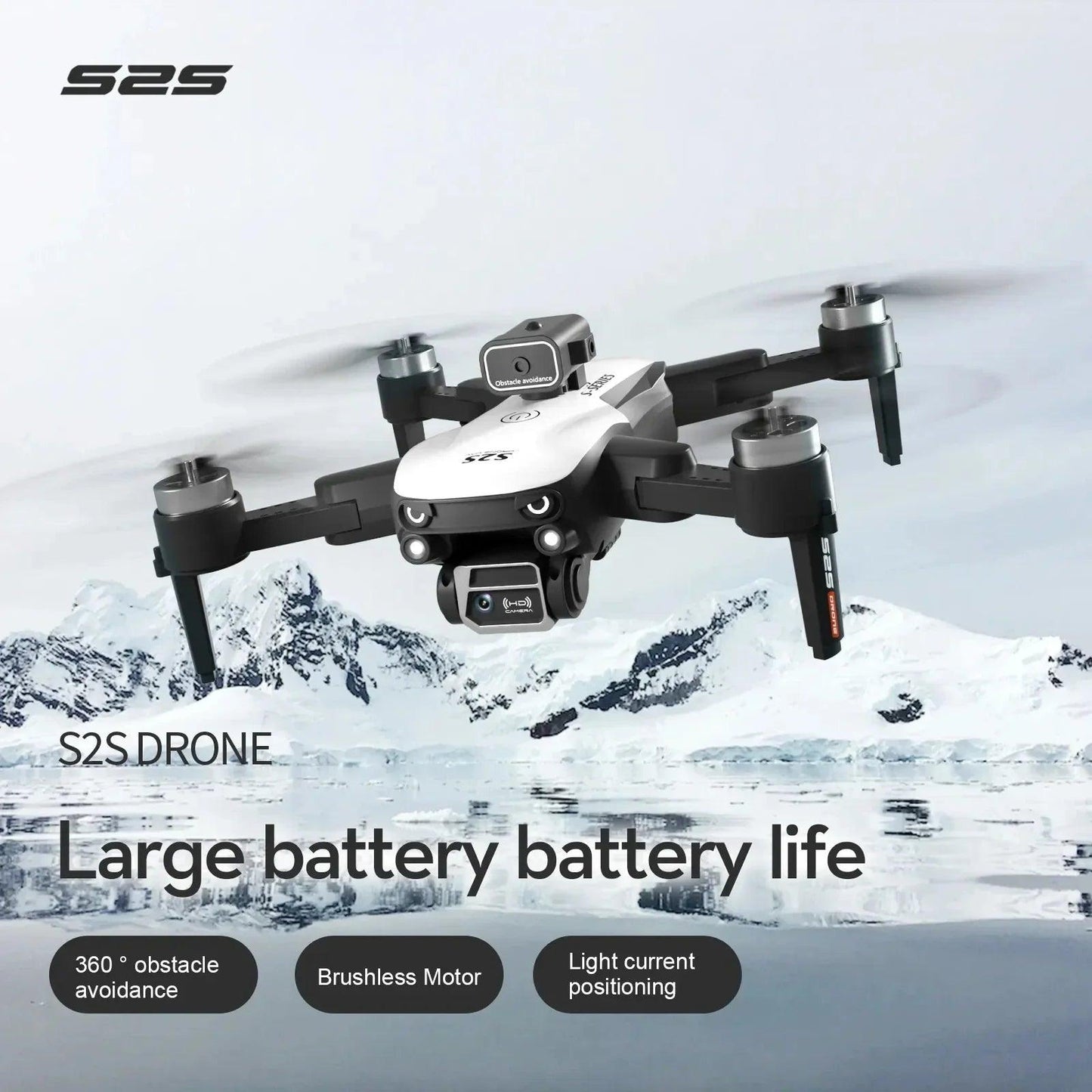 M S2S Mini Drone 4K 8K HD Camera Obstacle Avoidance Kid Toy
