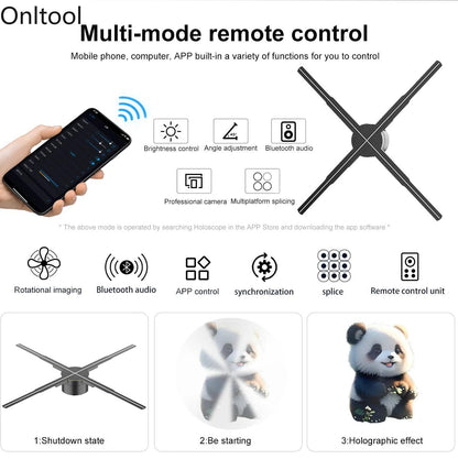 42-100CM 3D Fan Hologram Projector Wifi Display Sign