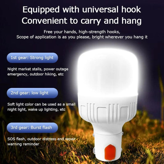 Outdoor USB Rechargeable LED Lamp Bulbs High Brightness Emergency Light