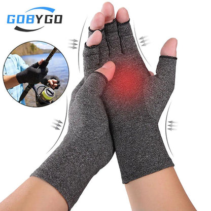 GOBYGO 1Pair Compression Arthritis Gloves Joint Pain Relief