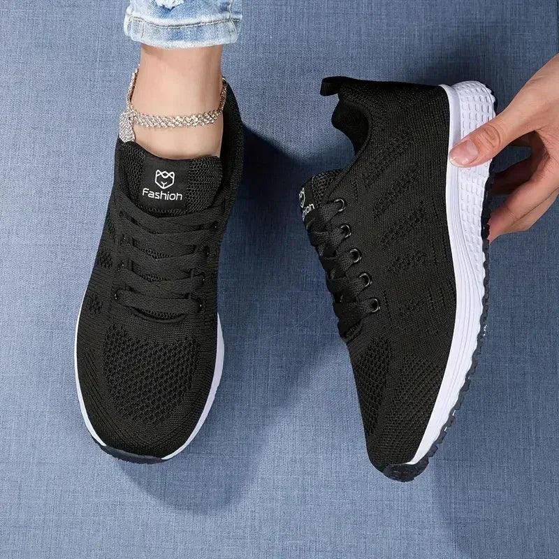 Women's Casual Flats Sports Shoes Mesh Breathable Trainers